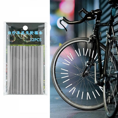 12pcs Reflective Bicycle Mount Clip Tube